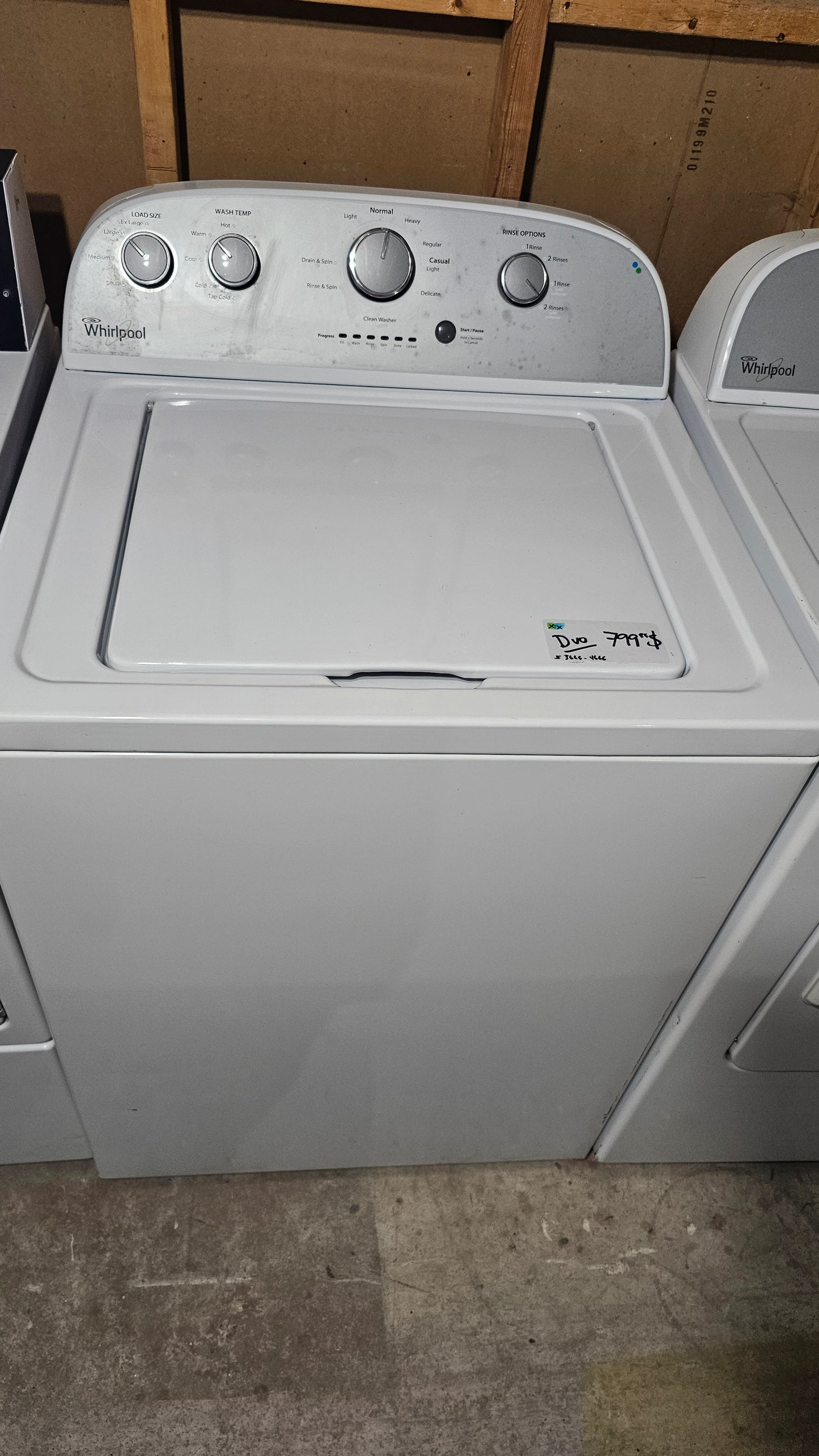 Lave-tourbillon et Sécheuse Ensembles - SKU blanc #3666-4666