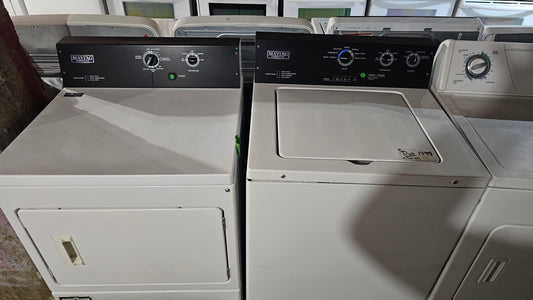 Laveuse-sécheuse commerciale Duo Maytag à chargement par le dessus - SKU blanc #3509-4509