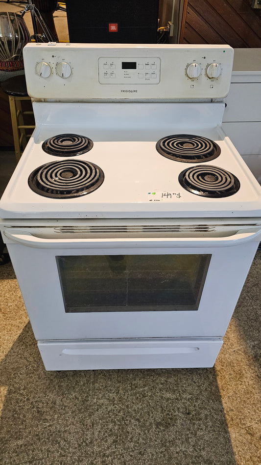 Serpentine Frigidaire stove- white #SKU2330
